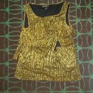 Shimmer Gold top, size 4
